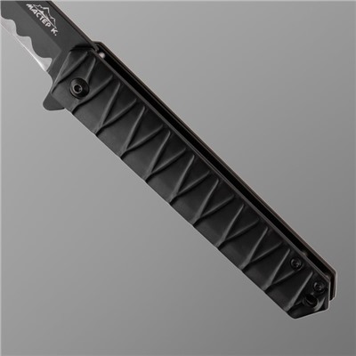 Нож-танто складной серебристый, клинок 9см